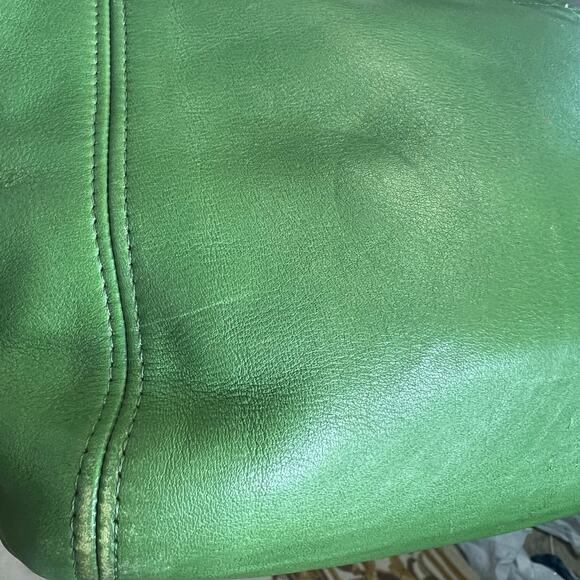 VTG Coach SoHo Buckle Bag 4157 Leaf Green Leather Shoulder Tote USA 1997 - Picture 16 of 16